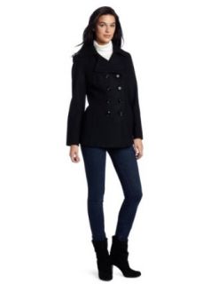 Ak Anne Klein Womens Double Breasted Wool Coat Clothing