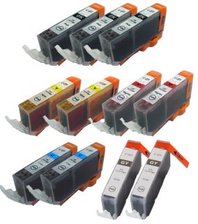 Canon CLI 221 Compatible Black / Colors Ink Cartridge (Pack of 11