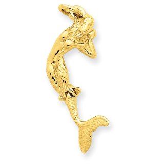 14k Gold Mermaid Charm Jewelry