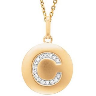 14k Yellow Gold Overlay Diamond Accent Initial C Necklace Today $69