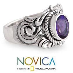 Sterling Silver Mens Majesty Amethyst Ring (Indonesia)