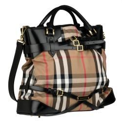 Burberry Large Bridle House Check Tote Bag