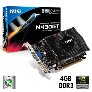 MSI GT430 4Go GDDR3   Carte graphique Nvidia GT 430   GPU cadencé à