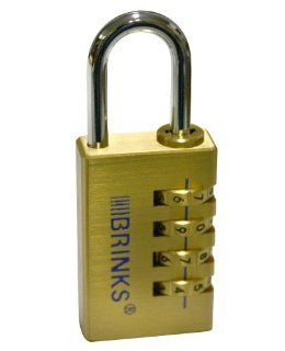 Brinks 181 30051 4 1 3/16 Inch Solid Brass 4 Dial Resettable Lock