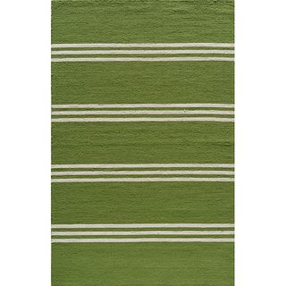 Indoor/ Outdoor South Beach Lime Stripes Rug (8 x 10)