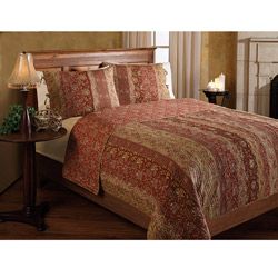 All Cotton Sahara Vintage Red Paisley 3 Piece Quilt Set Today $84.99