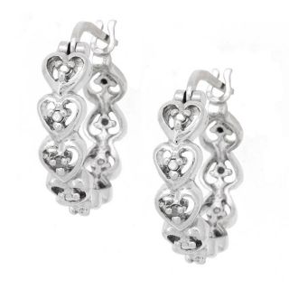 Miadora Sterling Silver Pearl and Diamond Earrings (8 8.5 mm) MSRP $