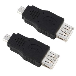 USB 2.0 A to Micro B 5 Pin F/ M Adapter (Pack of 2) Was $4.99 Today