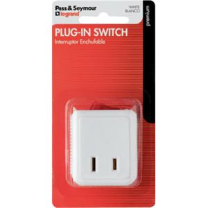 Pass & Seymour 4404WBPCC8 WHT Plug In Cord Switch