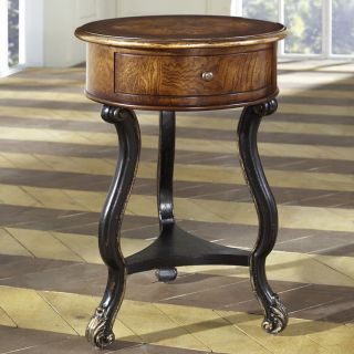 Hand painted Distressed Chestnut Finish Accent Table Compare $649.99
