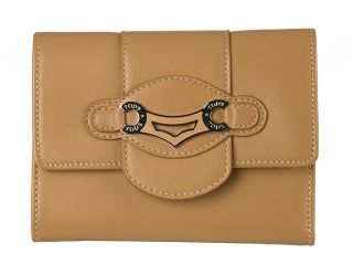 Tods Medium Camel Leather Tri fold Wallet