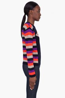 Marc By Marc Jacobs Multi Striped Wool Knit Sweater for women