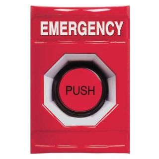 Safety Technology International SS 2007E Emergency Push Button, Illuminated, Red