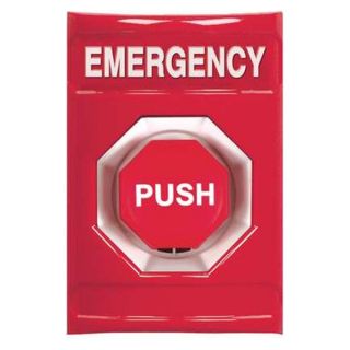 Safety Technology International SS 2009E Emergency Push Button, Turn To Reset, Red