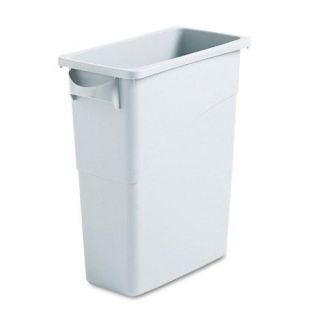Rubbermaid Light Grey Slim Jim Waste Container with Handles Today $54