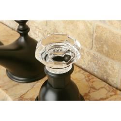 Crystal Handle Oil Rubbed Bronze Widespread Bathroom Faucet