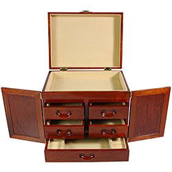 Merbu Wood 5 drawer Jewelry Box (China)