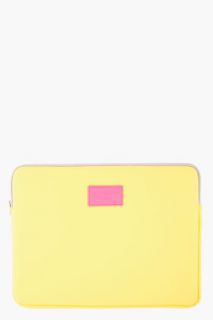 Marc By Marc Jacobs Yellow Neoprene Laptop Case for women