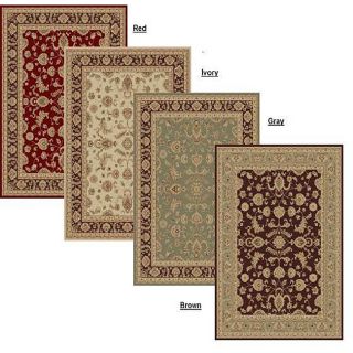 Empress Traditional Red/ Grey/ Brown/ Ivory Rug (89 x 123