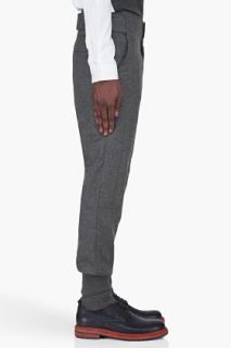 JUUN.J Grey Tapered Wool Pants for men