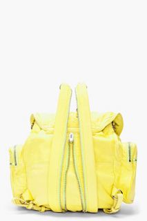 Alexander Wang Citrus Yellow Washed Lambskin Marti Backpack for women