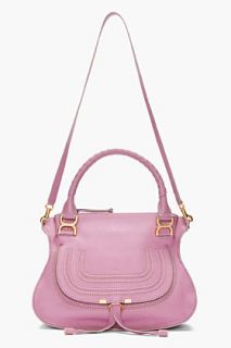 Chloe Lilac Leather Marcie Bag for women