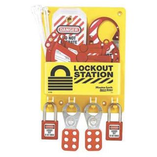 Master Lock S1720E1106 Lockout Station, Filled, Elctrcl, 7 3/4 InW