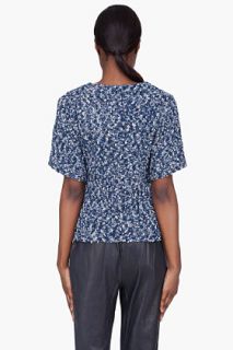 See by Chloé Navy Slub Wool T shirt for women