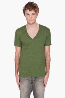 BLK DNM Military Green T shirt for men