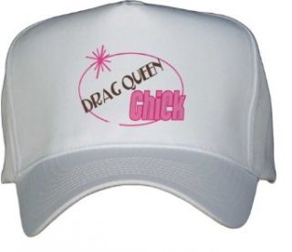 DRAG QUEEN Chick White Hat / Baseball Cap Clothing