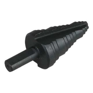 Westward 6EXN5 Step Drill Bit, 10 Hole, 1/4 to 1 3/8 In