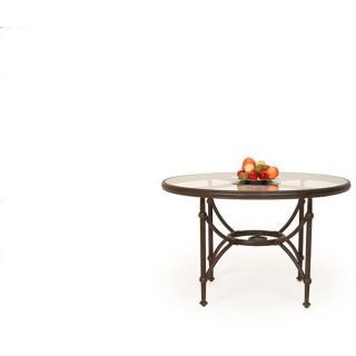 Santorini 48 inch Glass Top Round Dining Table