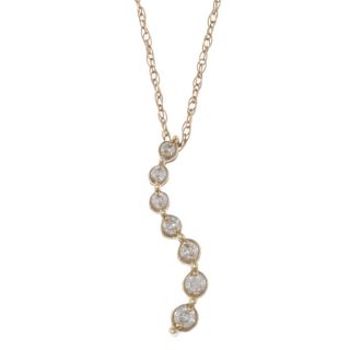 gold 1 10ct tdw diamond journey necklace h i i2 msrp $ 240 00 today