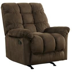 Berkshire Chocolate Brown Fabric Rocker Recliner Chair