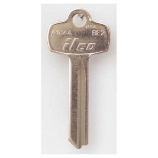 Kaba Ilco A1114A BE2 Key Blank, Brass, Type BE2, 7 Pin, PK 10