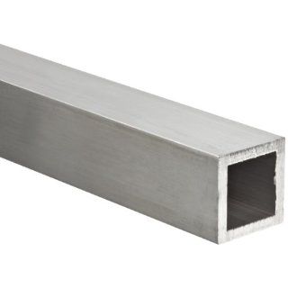 Aluminum 6063 T52 Square Tubing, 1.5x1.5, 0.188 Wall, 36 Length