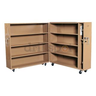 Knaack 100 Rolling Clam Shell Cabinet, 60 x15x65, Tan