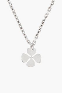 KRISVANASSCHE Silver Four Leaf Clover Necklace for men