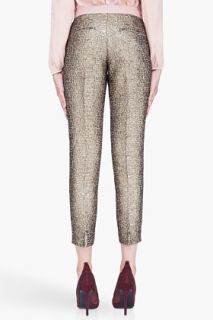 By Malene Birger Gold Cropped Cortensa Trousers for women