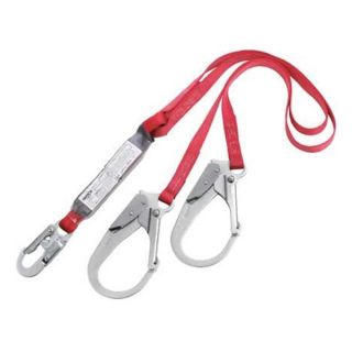 Protecta 1340180 Lanyard, 2 Leg, Polyester, Red