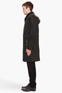 Lanvin Long Shearling Dufflecoat for men