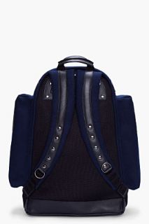 Givenchy Navy Felt And Leather Backpack for men