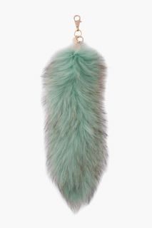 Matthew Williamson Mint Raccoon Fur Keyring for women