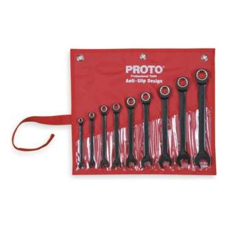 Proto JSCR 9S Ratcheting Wrench Set, SAE, 12 pt., 9 PC