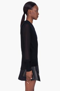 3.1 Phillip Lim Black Camel Wool Front Sweater for women