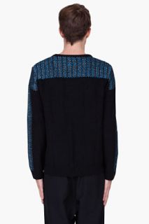Alexander Wang Black Reversible Fairisle Alpaca Sweater for men