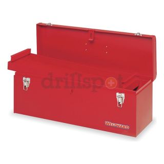 Westward 10J162 Portable Tool Box, 24 Wx 8 Dx 9 H, Stl, Red