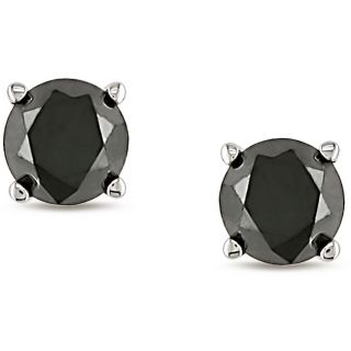 Miadora 14k Gold 3/4ct TDW Black Diamond Stud Earrings