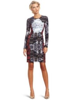 Cynthia Rowley Womens Kaleidoscope Shell Print Dress