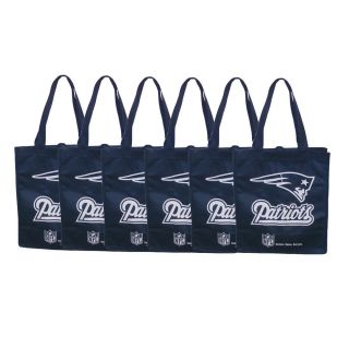 New England Patriots Reusable Bags (Pack of 6)